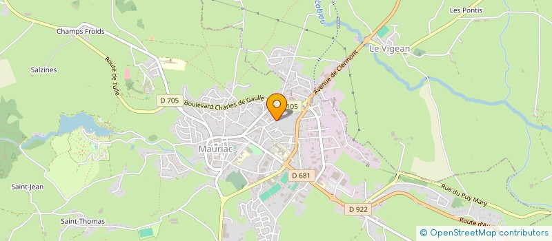 localisation de l'entreprise SAS FP15 à MAURIAC