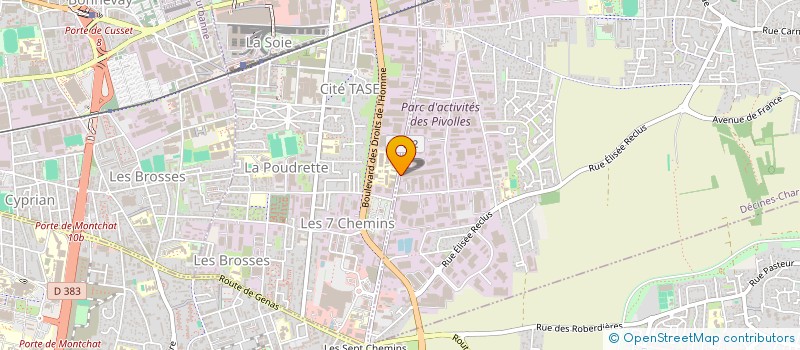 localisation de l'entreprise SAS FRANCE MACARON  DECINES-CHARPIEU