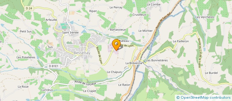 localisation de l'entreprise SAS FRANCK VERNAY  BESSENAY