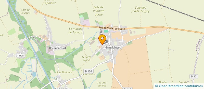 localisation de l'entreprise SAS FUTURO  HOMBLEUX