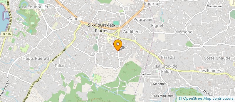 localisation de l'entreprise SAS FWF à SIX-FOURS-LES-PLAGES