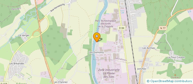 localisation de l'entreprise SAS GAILLET à MONETEAU