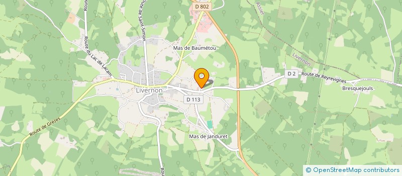 localisation de l'entreprise SAS GALJ  LIVERNON