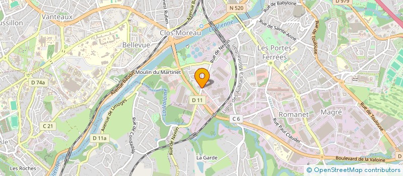 localisation de l'entreprise SAS GARAGE DE L'ABATTOIR BRANDY à LIMOGES