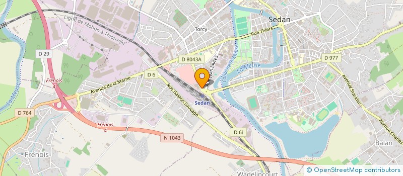 localisation de l'entreprise SAS GARAGE DE LA GARE à SEDAN