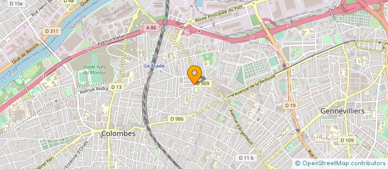 localisation de l'entreprise SAS GARAGE DES ECOLES à COLOMBES