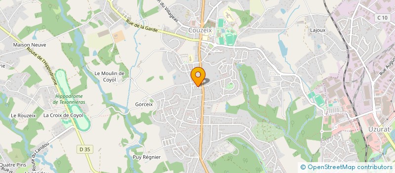 localisation de l'entreprise SAS GARAGE DES LANDES à COUZEIX