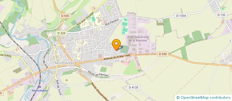 localisation de l'entreprise SAS GARAGE MALLARD  MONTDIDIER