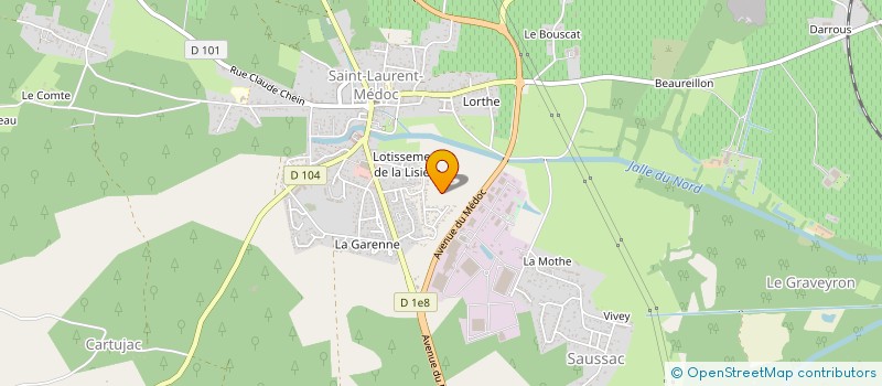 localisation de l'entreprise SAS GARAGE ST LAURENT  SAINT-LAURENT-MEDOC