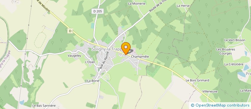localisation de l'entreprise SAS GARAGE VIMARD PERE &FILS à SOLIGNY-LA-TRAPPE