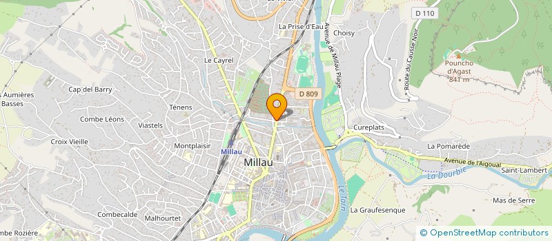 localisation de l'entreprise SAS GARLENC MENUISERIE à MILLAU