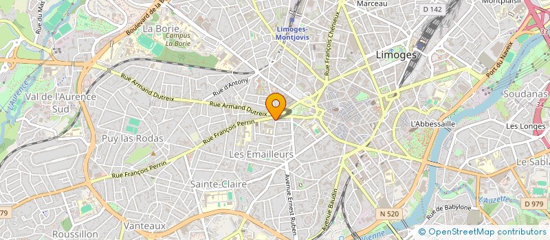 localisation de l'entreprise SAS GASTON IMMO à LIMOGES