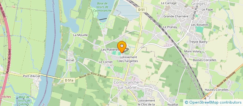 localisation de l'entreprise SAS GAT  CORMORANCHE-SUR-SAONE