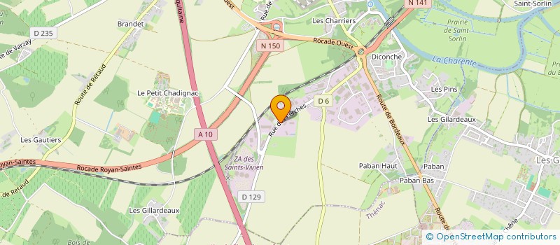 localisation de l'entreprise SAS GAUDY-BONNEAU  SAINTES