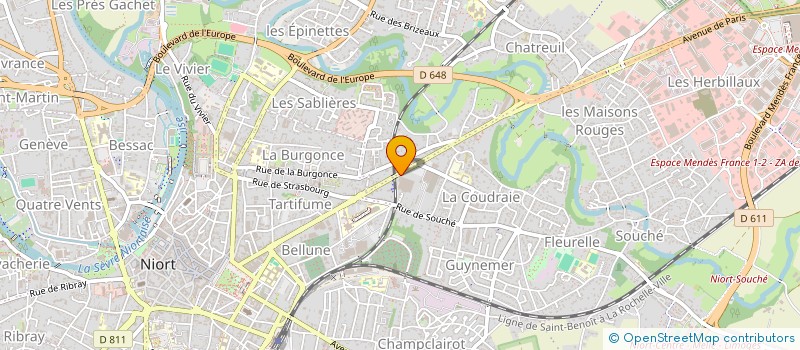 localisation de l'entreprise SAS GBDMB  NIORT