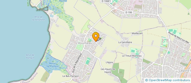 localisation de l'entreprise SAS GCD  L'HOUMEAU