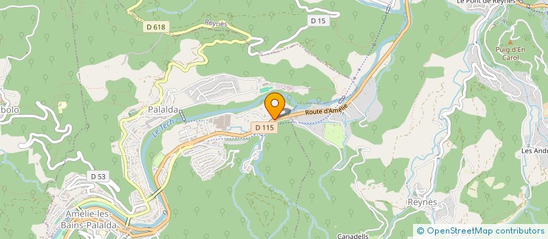 localisation de l'entreprise SAS GENE-BAT-SUD  AMELIE-LES-BAINS-PALALDA