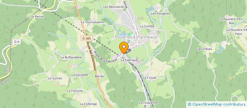 localisation de l'entreprise SAS GEOFFRAY à POULE-LES-ECHARMEAUX