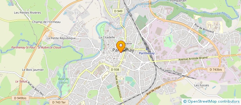 localisation de l'entreprise SAS GILBANE à PARTHENAY