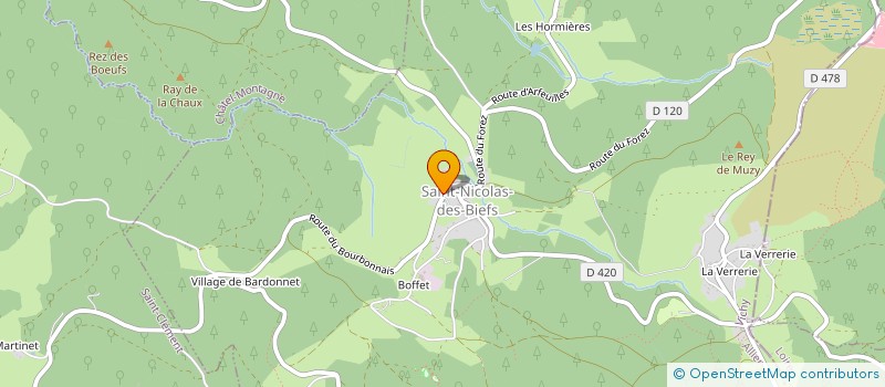 localisation de l'entreprise SAS GILBERT  SAINT-NICOLAS-DES-BIEFS