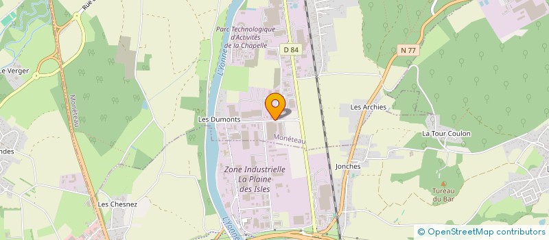 localisation de l'entreprise SAS GILLES GAUTHIER à MONETEAU