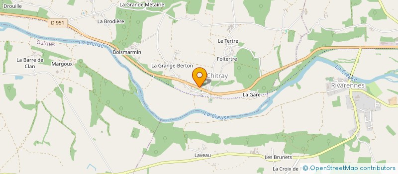 localisation de l'entreprise SAS GILLES MARCHAND - COUVERTURE - CHARPENTE - ZINGUERIE à CHITRAY