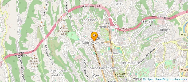localisation de l'entreprise SAS GIUVIA à NICE