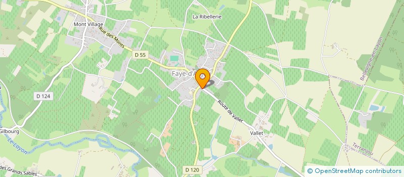 localisation de l'entreprise SAS GLAV (GITEAU LOCATION ACHAT VENTE)  BELLEVIGNE-EN-LAYON