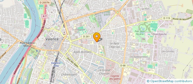 localisation de l'entreprise SAS GODDEFROY INVEST à VALENCE