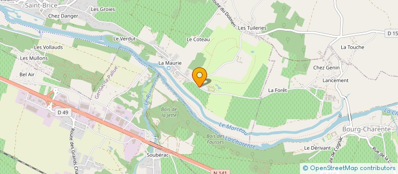 localisation de l'entreprise SAS GOLF DU COGNAC à SAINT-BRICE