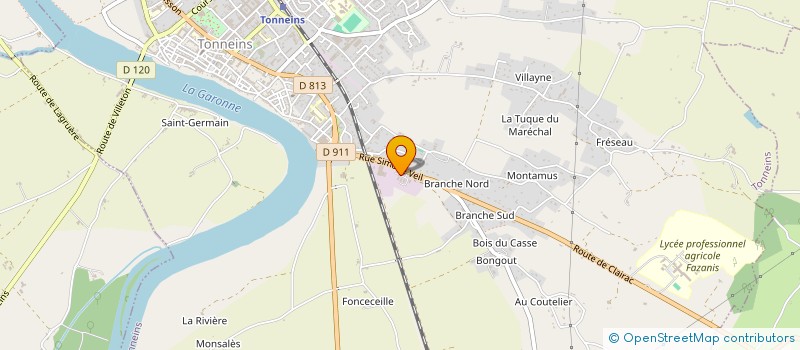 localisation de l'entreprise SAS GOUYOU  TONNEINS