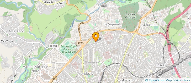 localisation de l'entreprise SAS GP à LIMOGES