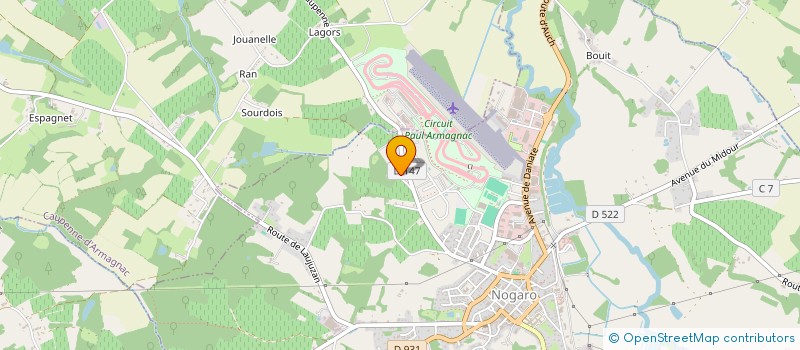 localisation de l'entreprise SAS GP  CAUPENNE D'ARMAGNAC