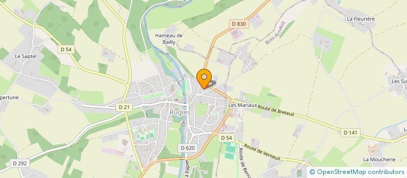 localisation de l'entreprise SAS GPI  RUGLES