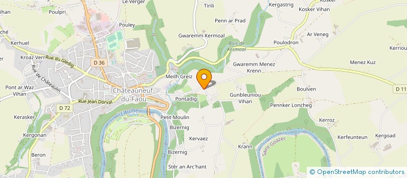 localisation de l'entreprise SAS GRALL CHARPENTE  ROUDOUALLEC