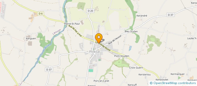 localisation de l'entreprise SAS GUEGAN JULIEN  PLOEZAL