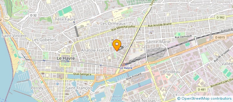 localisation de l'entreprise SAS HARMONIE à LE HAVRE