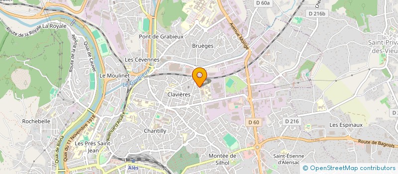 localisation de l'entreprise SAS HARMONY DU BUREAU à ALES