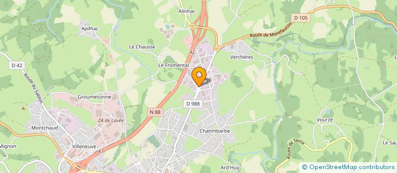 localisation de l'entreprise SAS HAUTE-LOIRE PAREBRISE  YSSINGEAUX