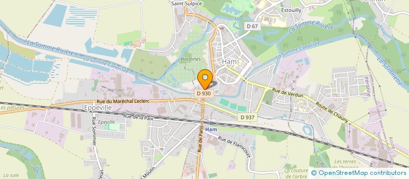 localisation de l'entreprise SAS HDF OPTIC HAM  HAM