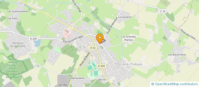 localisation de l'entreprise SAS HE2C  PARIGNE-L'EVEQUE