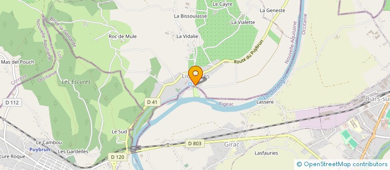 localisation de l'entreprise SAS HEL & PHI  LIOURDRES