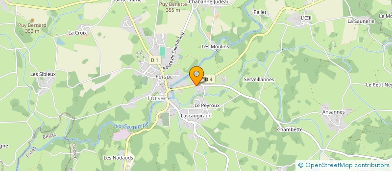 localisation de l'entreprise SAS HMP à FURSAC