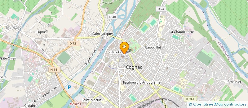 localisation de l'entreprise SAS HOBBY à COGNAC