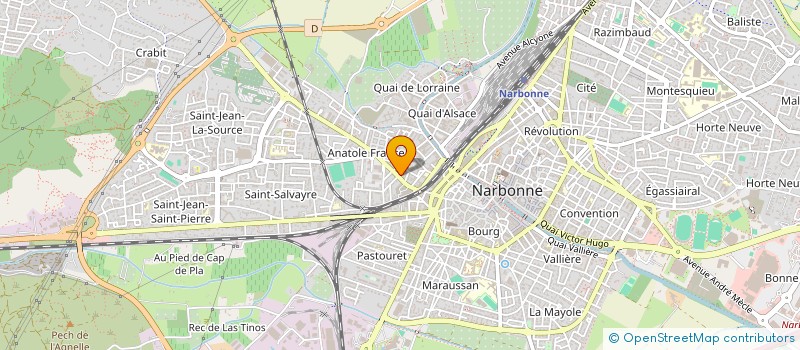 localisation de l'entreprise SAS-HOC  NARBONNE