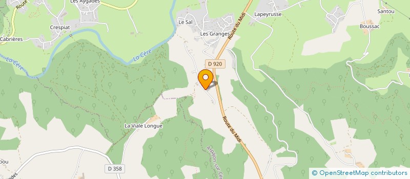 localisation de l'entreprise SAS HOLDING CALDEYROUX à ARPAJON-SUR-CERE