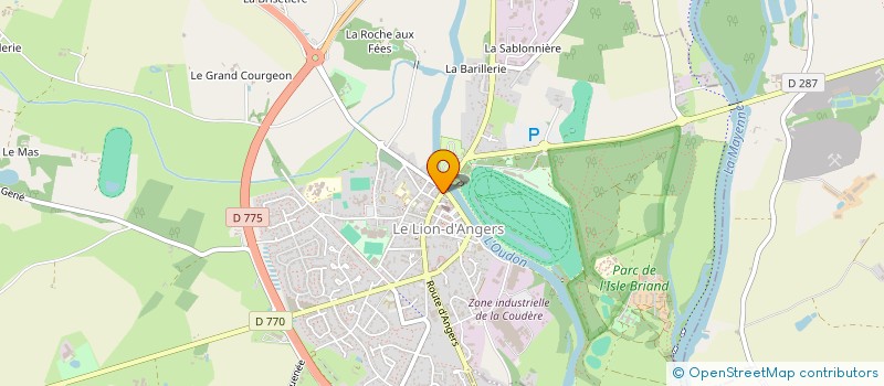 localisation de l'entreprise SAS HOTEL BAR DES VOYAGEURS  LE LION D'ANGERS