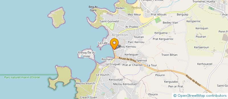 localisation de l'entreprise SAS HOTEL D'ARGENTON  LANDUNVEZ