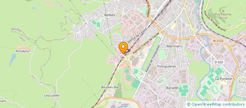 localisation de l'entreprise SAS HOTEL OA à AURILLAC