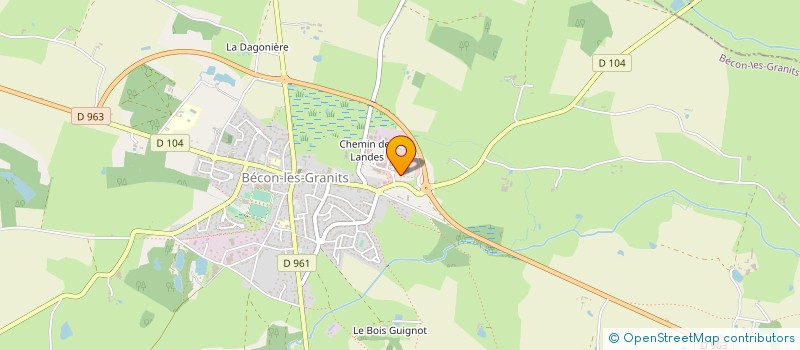 localisation de l'entreprise SAS HUCODIS à BECON-LES-GRANITS